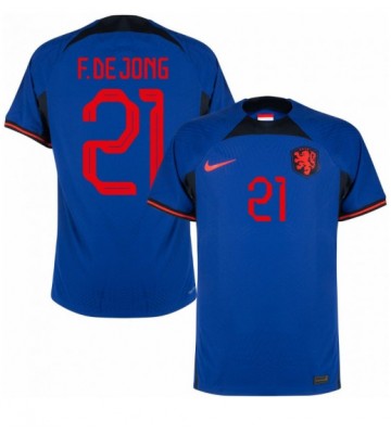 Netherlands Frenkie de Jong #21 Replica Away Stadium Shirt World Cup 2022 Short Sleeve